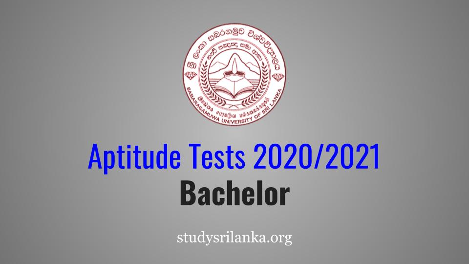 aptitude-tests-2020-2021-sabaragamuwa-university-study-in-sri-lanka