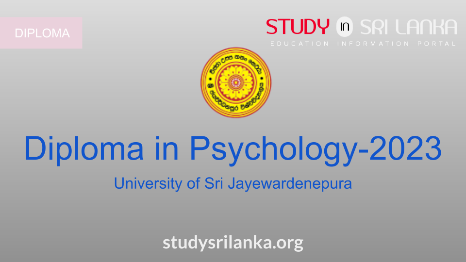 Diploma in Psychology - USJP - 2023