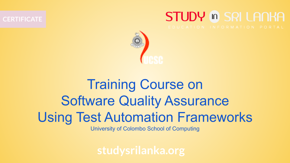 Training Course on Software Quality Assurance Using Test Automation ...
