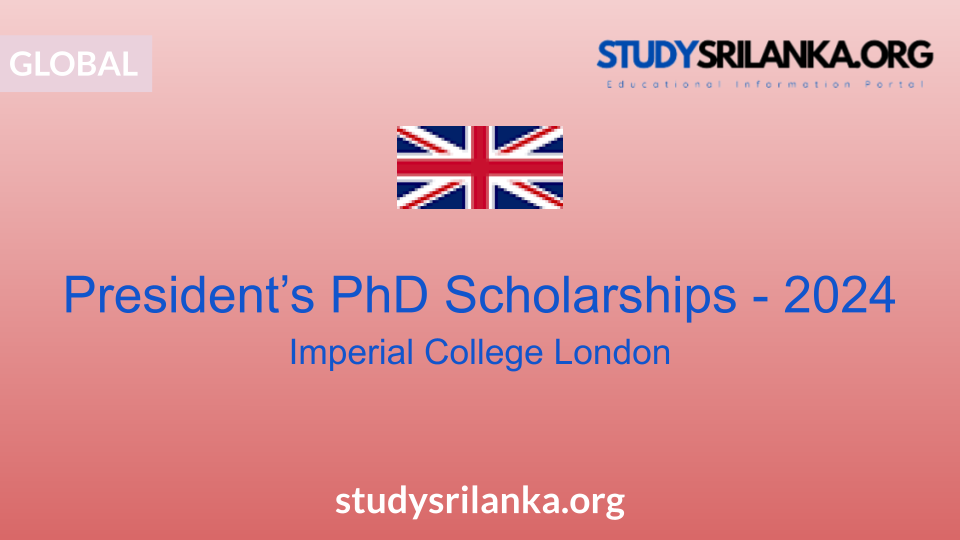 President’s PhD Scholarships - Imperial College - 2024