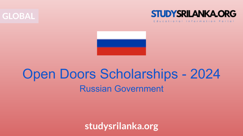 Open Doors Scholarships Russia 2024
